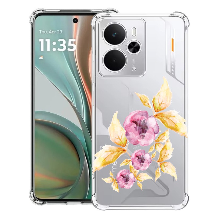 BestCase® Husa Anti Shock Compatibil cu Poco M7 Pro 5G, cu Design Pastel Flowers, Reinforced 4 Corners, 2099994 AS 1893