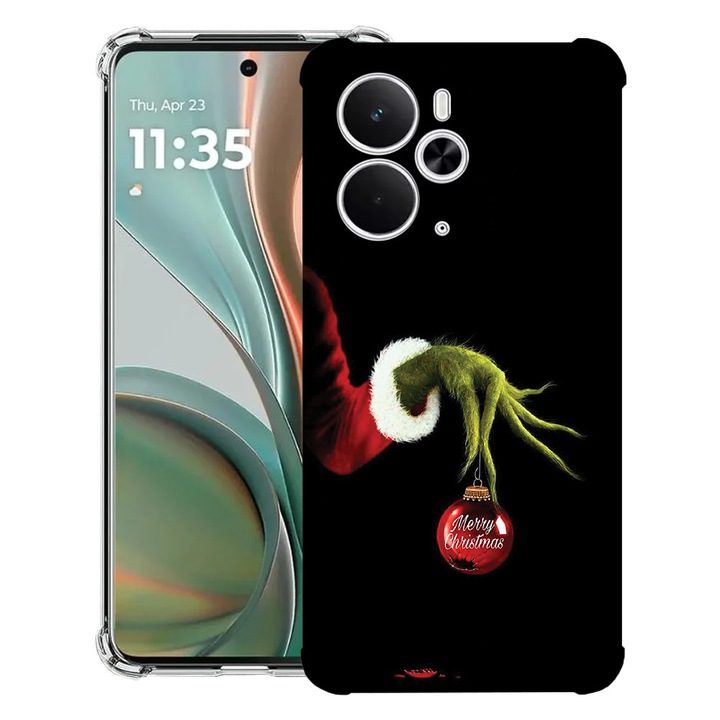 BestCase® Husa Anti Shock Compatibil cu Poco M7 Pro 5G, cu Design Xmas Grinch, Reinforced 4 Corners, 2099994 AS 1354