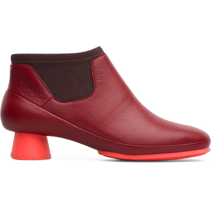 Camper, Botine de piele Alright, Rosu