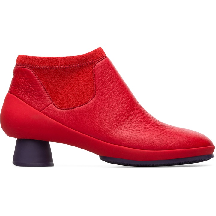 Camper, Botine de piele Alright, Rosu