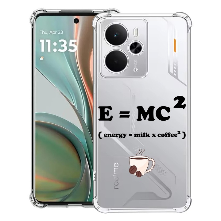 BestCase® Husa Anti Shock Compatibil cu Poco M7 Pro 5G, cu Design Energy = Coffee X Milk, Reinforced 4 Corners, 2099994 AS 1856