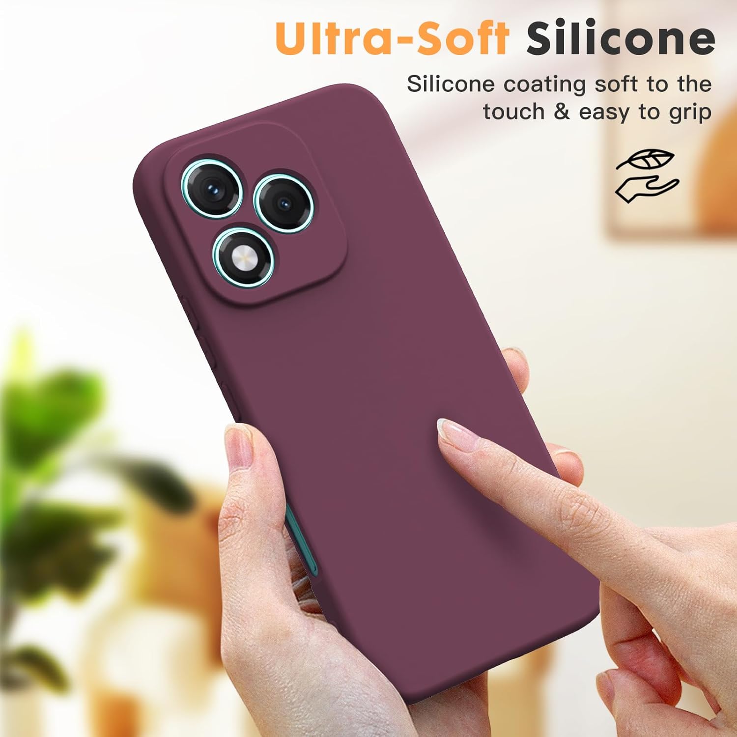 Husa Soft Touch, slim, ALC Mobile, anti soc, compatibila cu Honor 400 Lite 5G, Visiniu Tpu