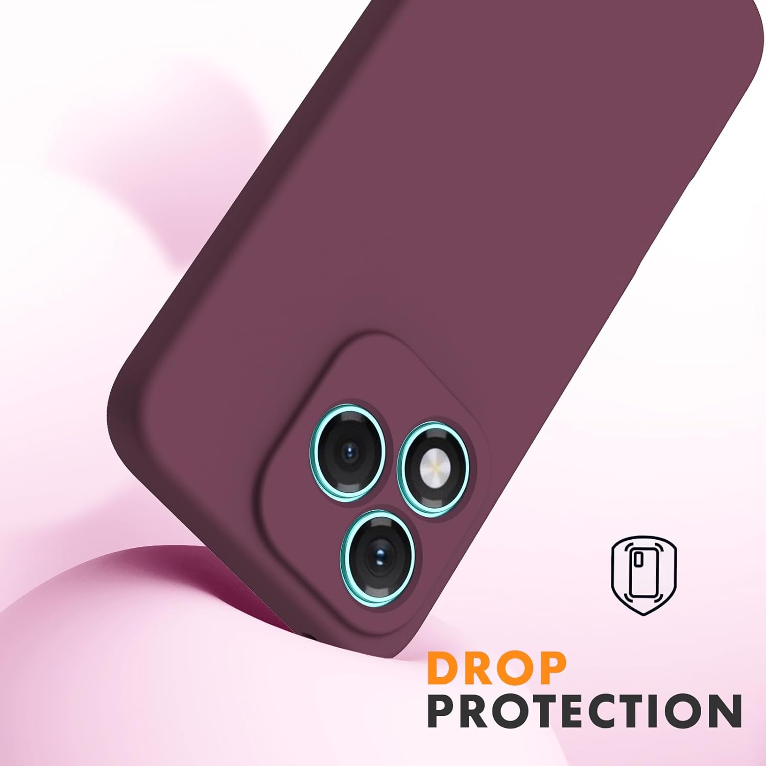 Husa Soft Touch, slim, ALC Mobile, anti soc, compatibila cu Honor 400 Lite 5G, Visiniu Tpu