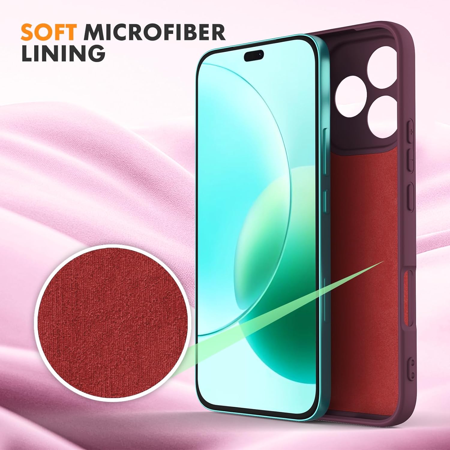 Husa Soft Touch, slim, ALC Mobile, anti soc, compatibila cu Honor 400 Lite 5G, Visiniu Tpu