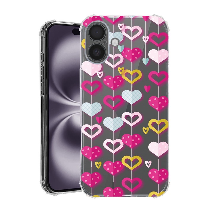 BestCase® Husa pentru Apple iPhone 17 cu Design Lovely Hearts, Anti Shock, Reinforced 4 Corners, 2052024 AS 185