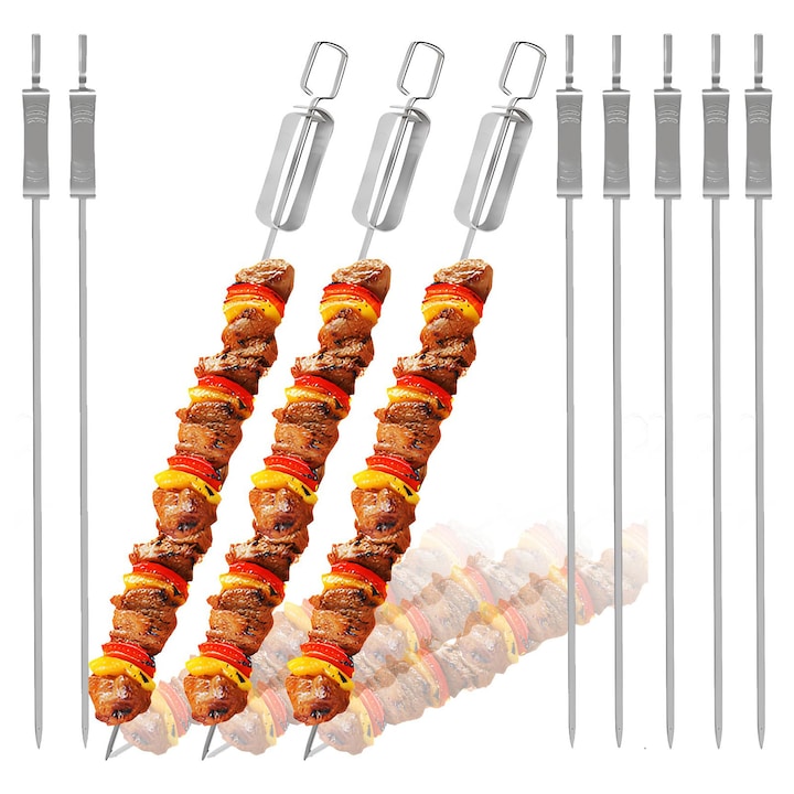 Set 10 Frigarui, MWAOWM, 41cm, Inox, pentru Carne