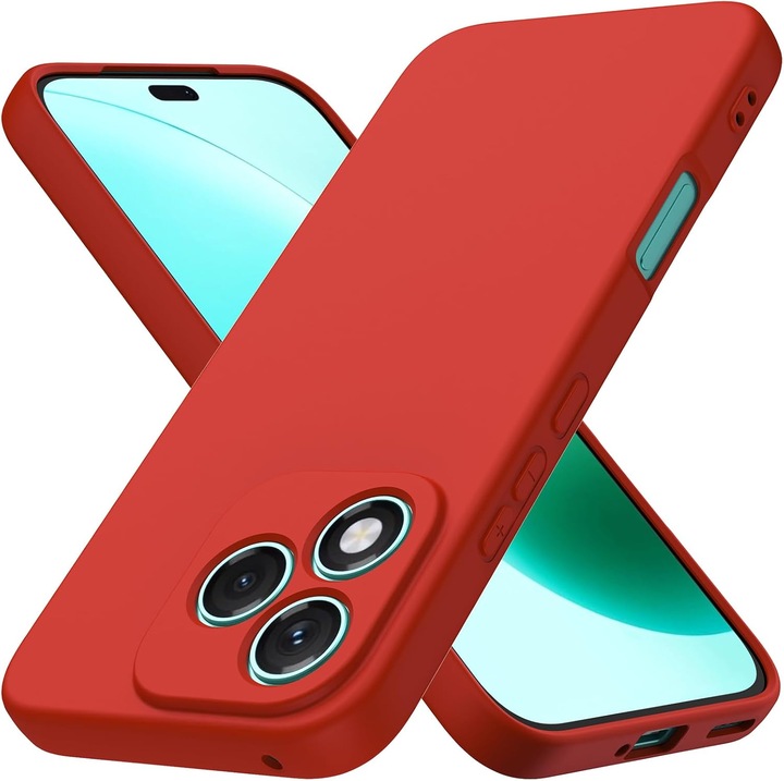Калъф Soft Touch, тънък, ALC Mobile, противоударен, съвместим с Honor 400 Lite 5G, Червен Tpu