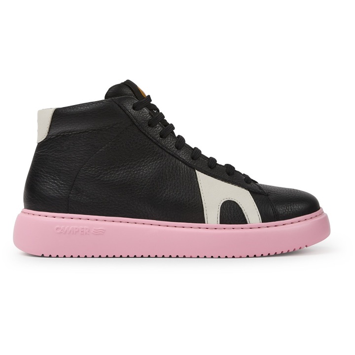 Camper, Pantofi sport mid-cut din piele Runner K21, Negru