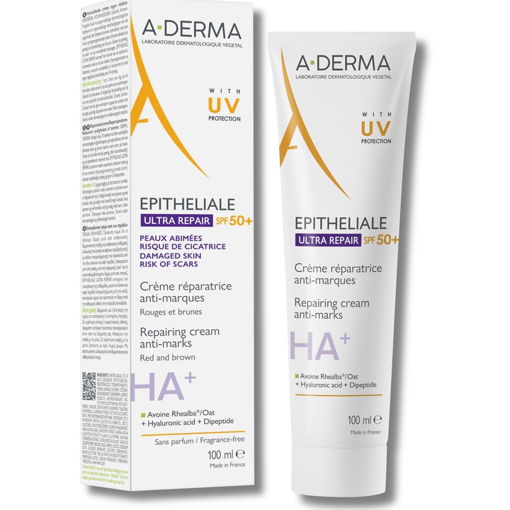 Crema reparatoare A-Derma Epitheliale Ultra Repair SPF50+, 100 ml