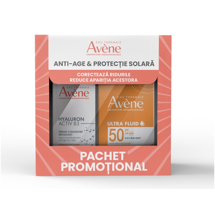 Pachet: Ser Hyaluron Activ 30 ml + Ultra Fluid Invisible SPF50, 50 ml