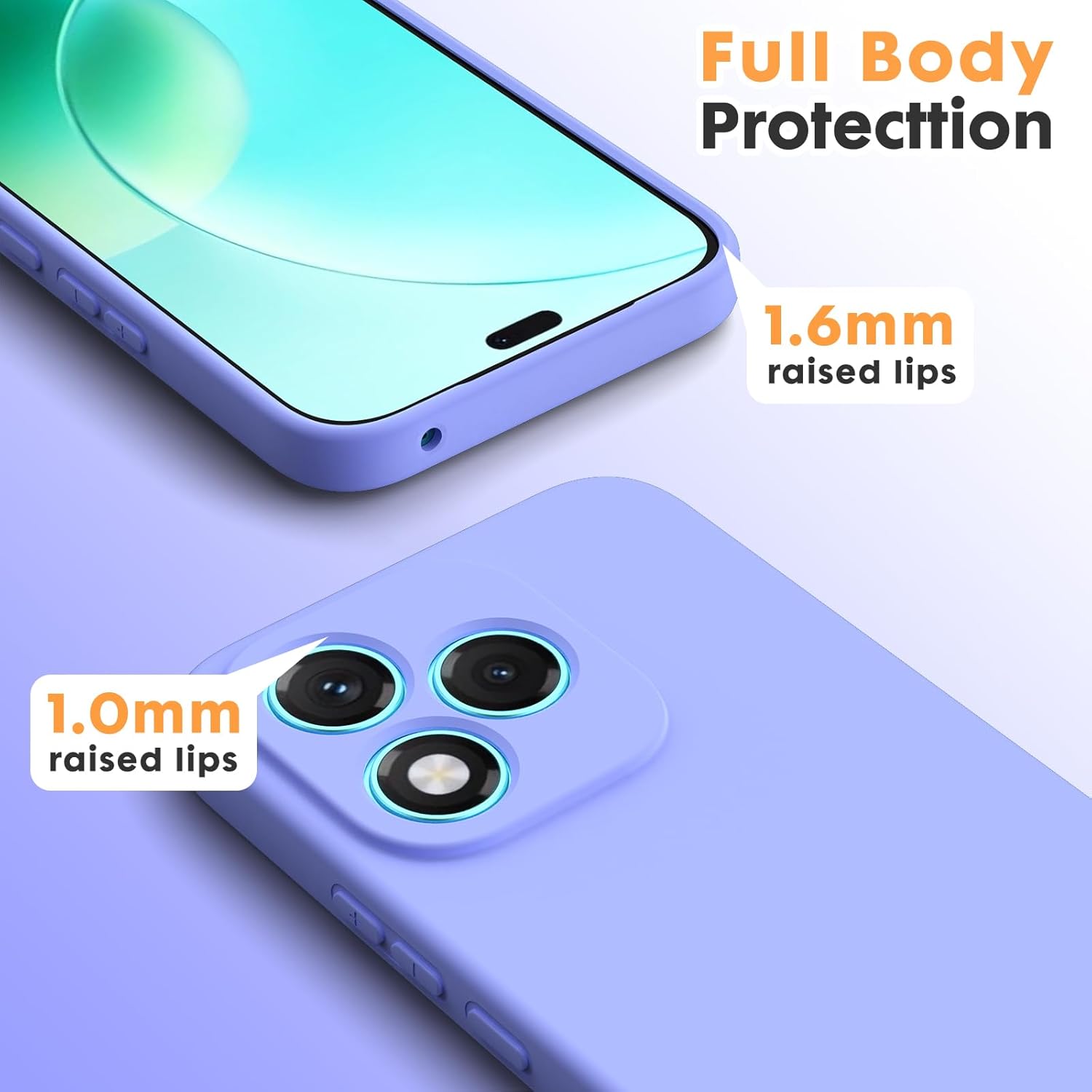Husa Soft Touch, slim, ALC Mobile, anti soc, compatibila cu Honor 400 Lite 5G, Lila Tpu