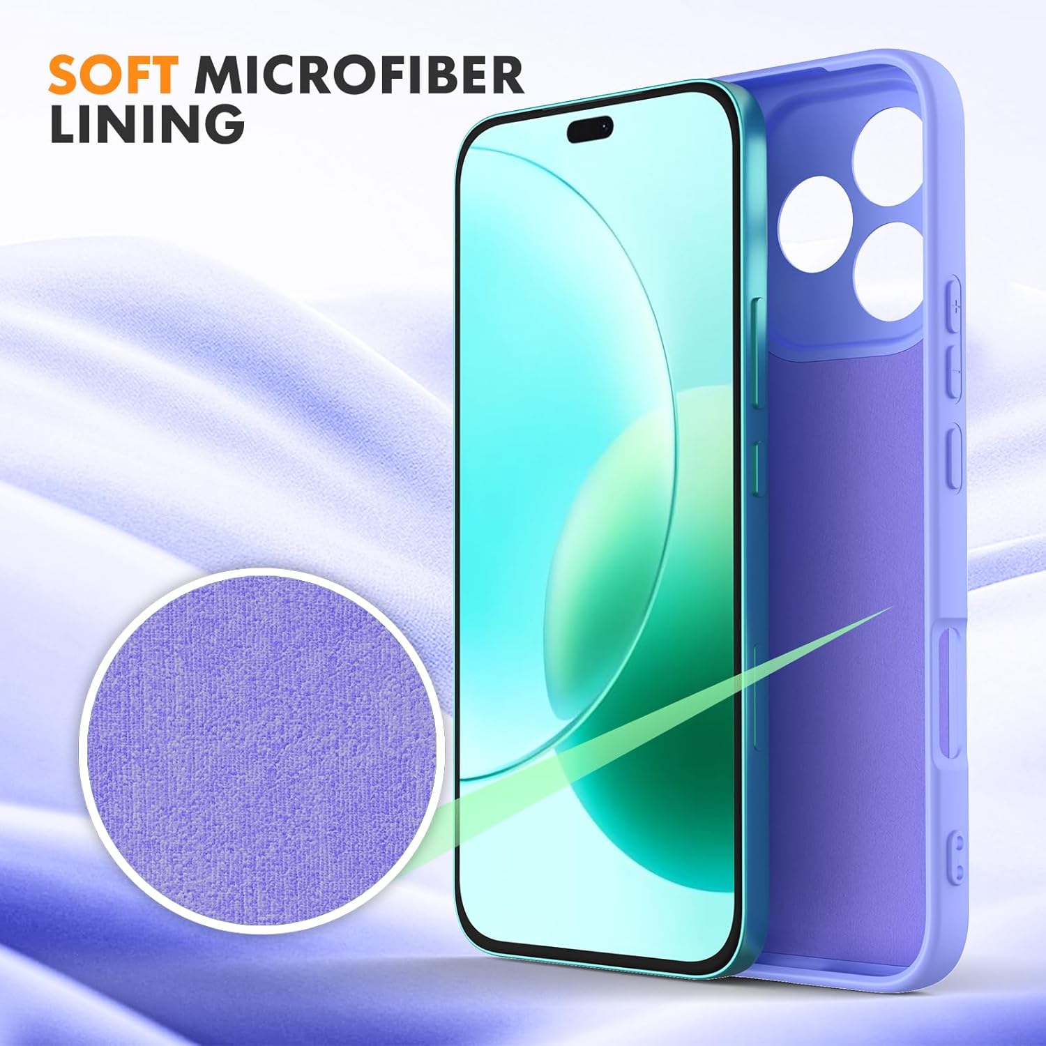 Husa Soft Touch, slim, ALC Mobile, anti soc, compatibila cu Honor 400 Lite 5G, Lila Tpu