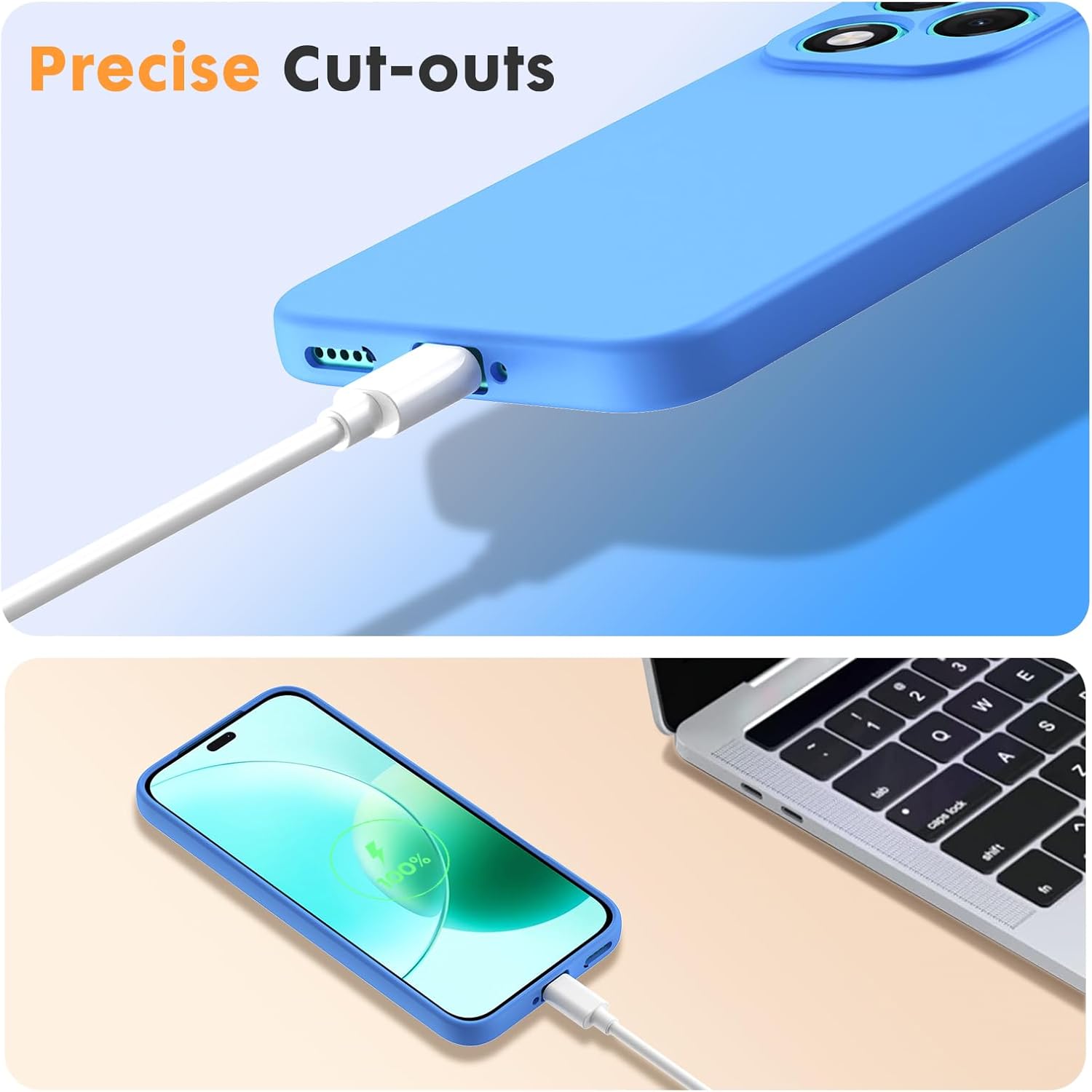 Husa Soft Touch, slim, ALC Mobile, anti soc, compatibila cu Honor 400 Lite 5G, Albastru Tpu