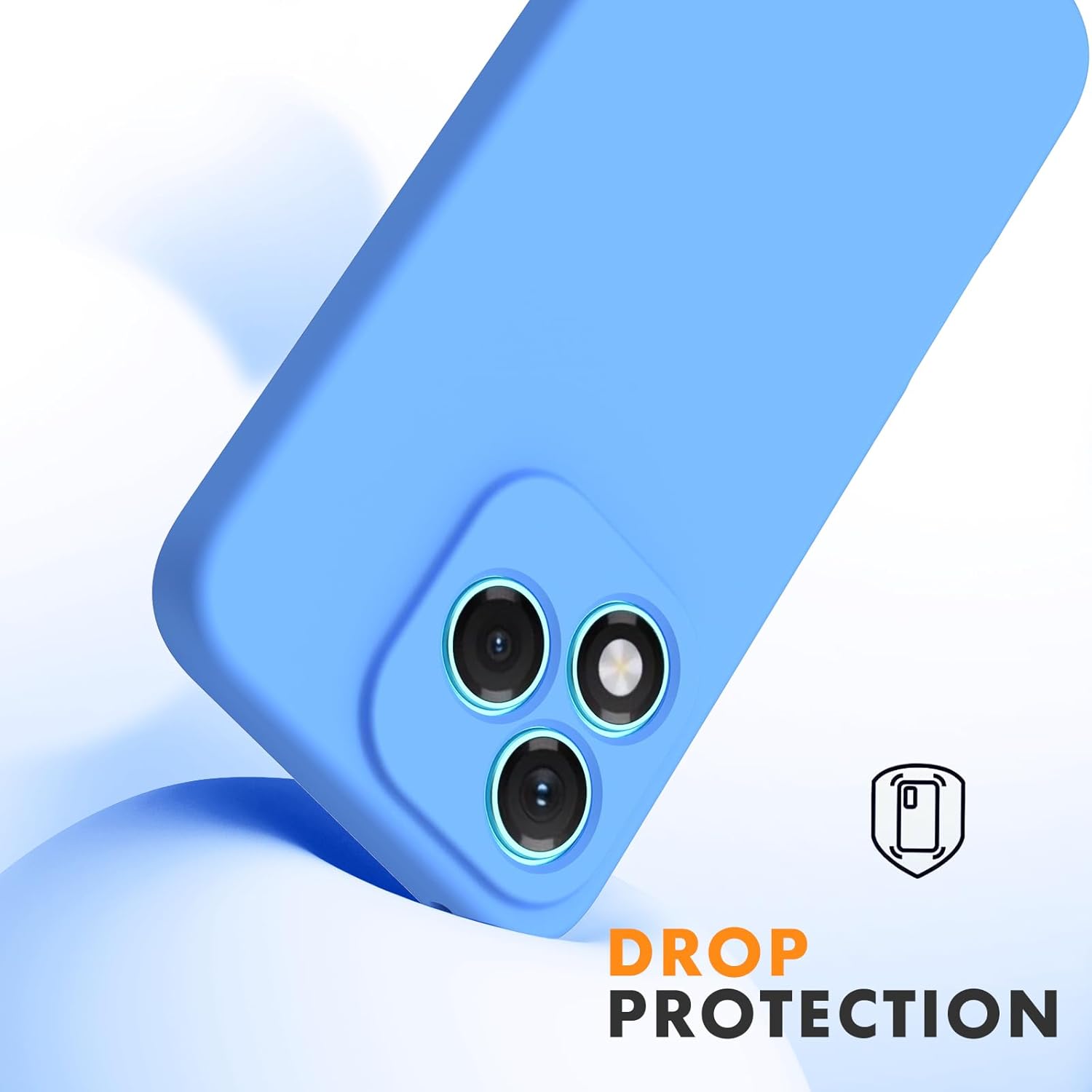 Husa Soft Touch, slim, ALC Mobile, anti soc, compatibila cu Honor 400 Lite 5G, Albastru Tpu