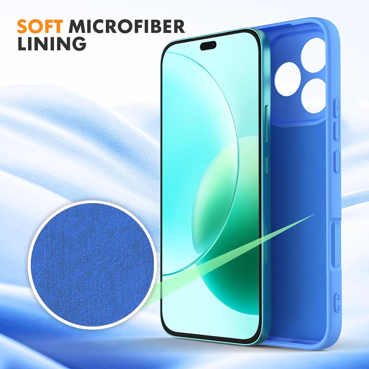 Husa Soft Touch, slim, ALC Mobile, anti soc, compatibila cu Honor 400 Lite 5G, Albastru Tpu