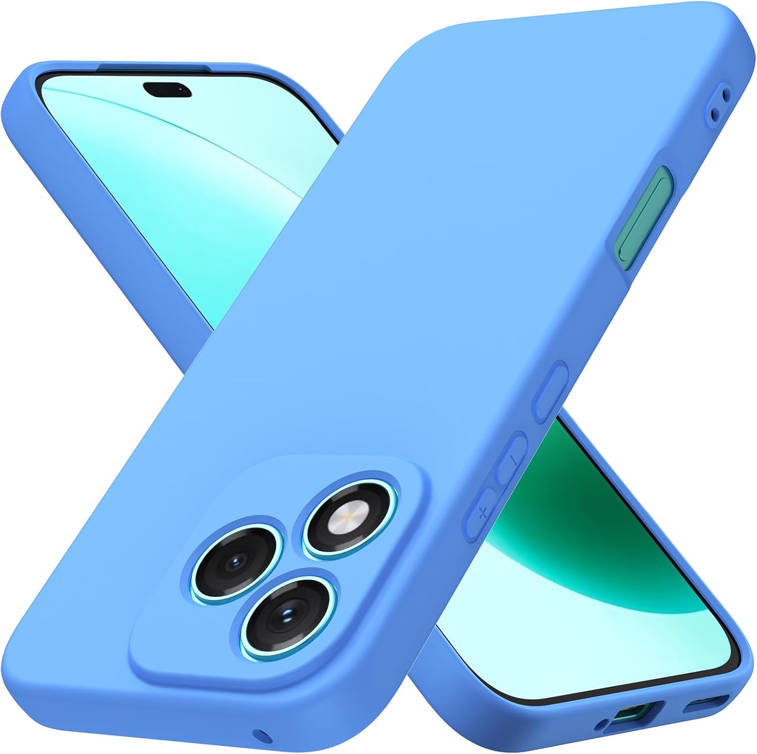 Husa Soft Touch, slim, ALC Mobile, anti soc, compatibila cu Honor 400 Lite 5G, Albastru Tpu