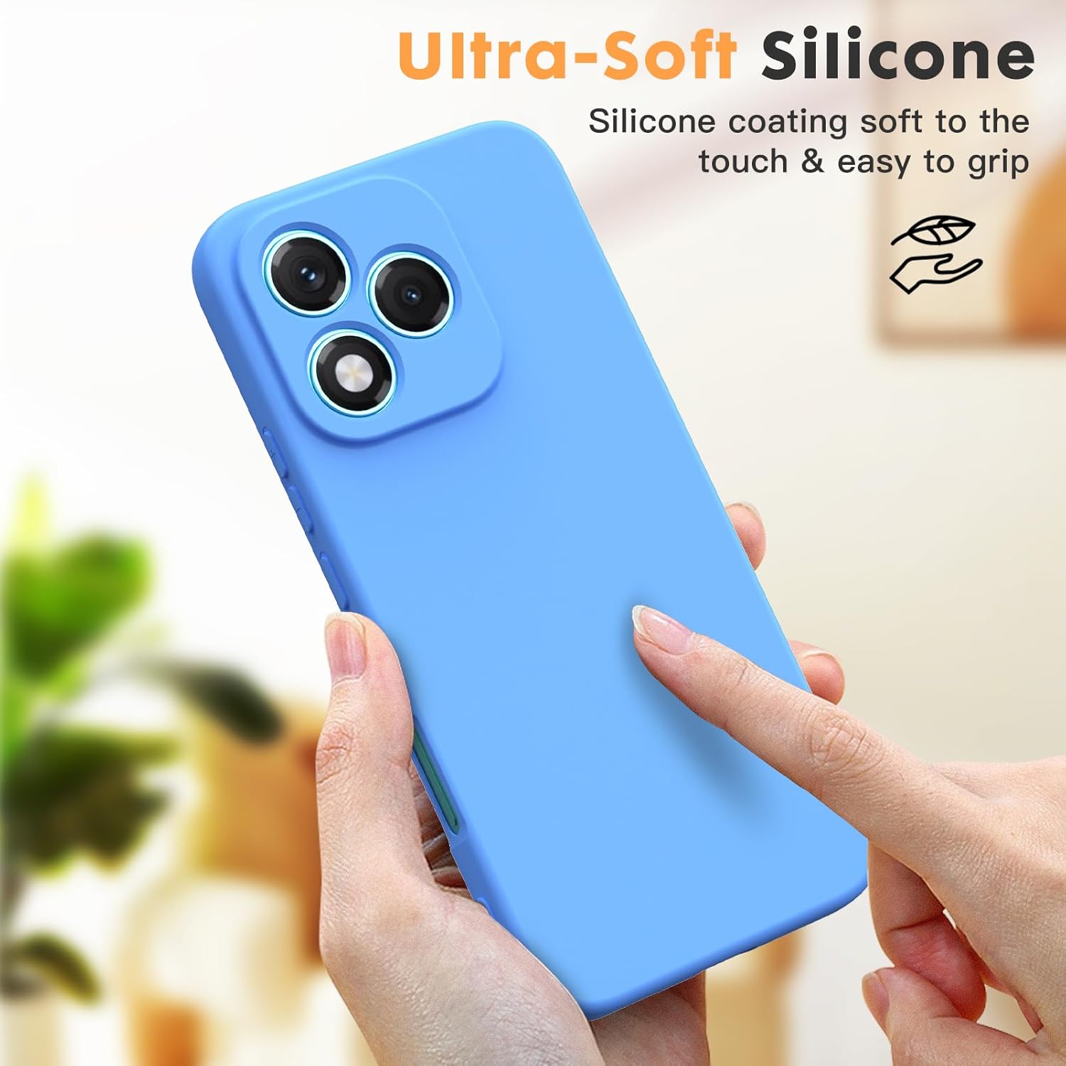 Husa Soft Touch, slim, ALC Mobile, anti soc, compatibila cu Honor 400 Lite 5G, Albastru Tpu