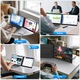 Monitor Portabil dual Extensibil de 14.2 inch, Qova®, Ecran IPS, Full HD 1080p, 300 Nits, 60Hz, Contrast 1.000:1, compatibil laptopuri 13"-17.3", conectivitate USB-C/HDMI, Plug & Play, Compatibil Windows/MacOS/Linux/Android, Suport si Husa Incluse