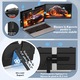 Monitor Portabil dual Extensibil de 14.2 inch, Qova®, Ecran IPS, Full HD 1080p, 300 Nits, 60Hz, Contrast 1.000:1, compatibil laptopuri 13"-17.3", conectivitate USB-C/HDMI, Plug & Play, Compatibil Windows/MacOS/Linux/Android, Suport si Husa Incluse