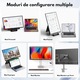 Monitor Portabil si Extensibil de 23.8 inch, Qova®, Ecran IPS, Full HD 1080p, 100Hz, 300 Nits, 120% sRGB, raport 16:9, Difuzor integrat, Conectivitate USB-C/HDMI, Plug & Play, Compatibil PC, laptop, console, rotatie de 90°/inaltime reglabila/pliabil