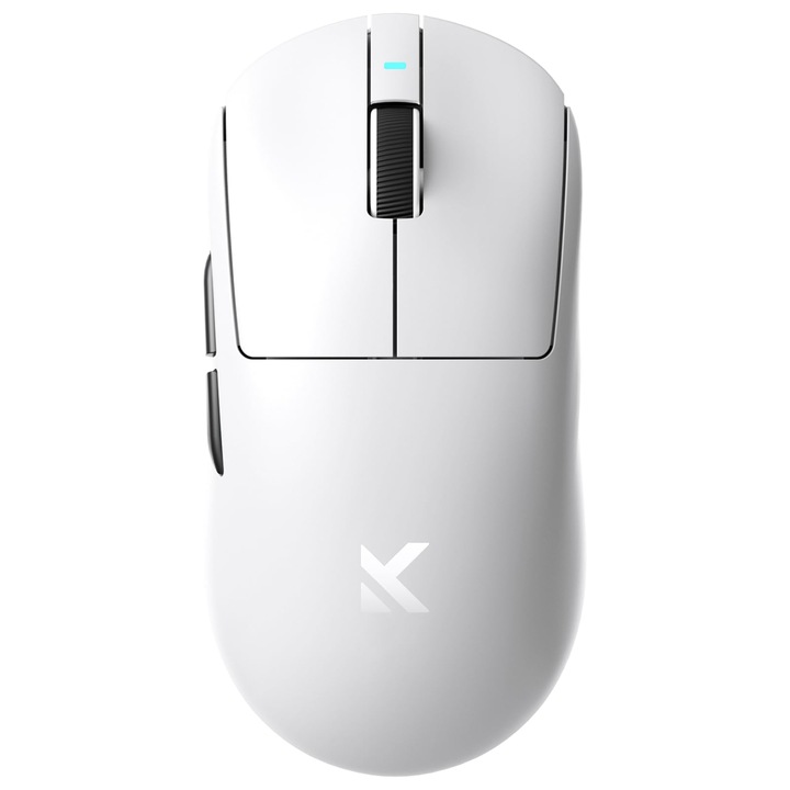 Mouse gaming, Mchose A7 Pro, wireless, 26K DPI, 59g, 130 ore, alb