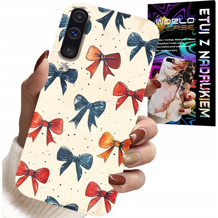 Tok Samsung Galaxy A70-hez, World Case, színes nyomtatással, szilikon