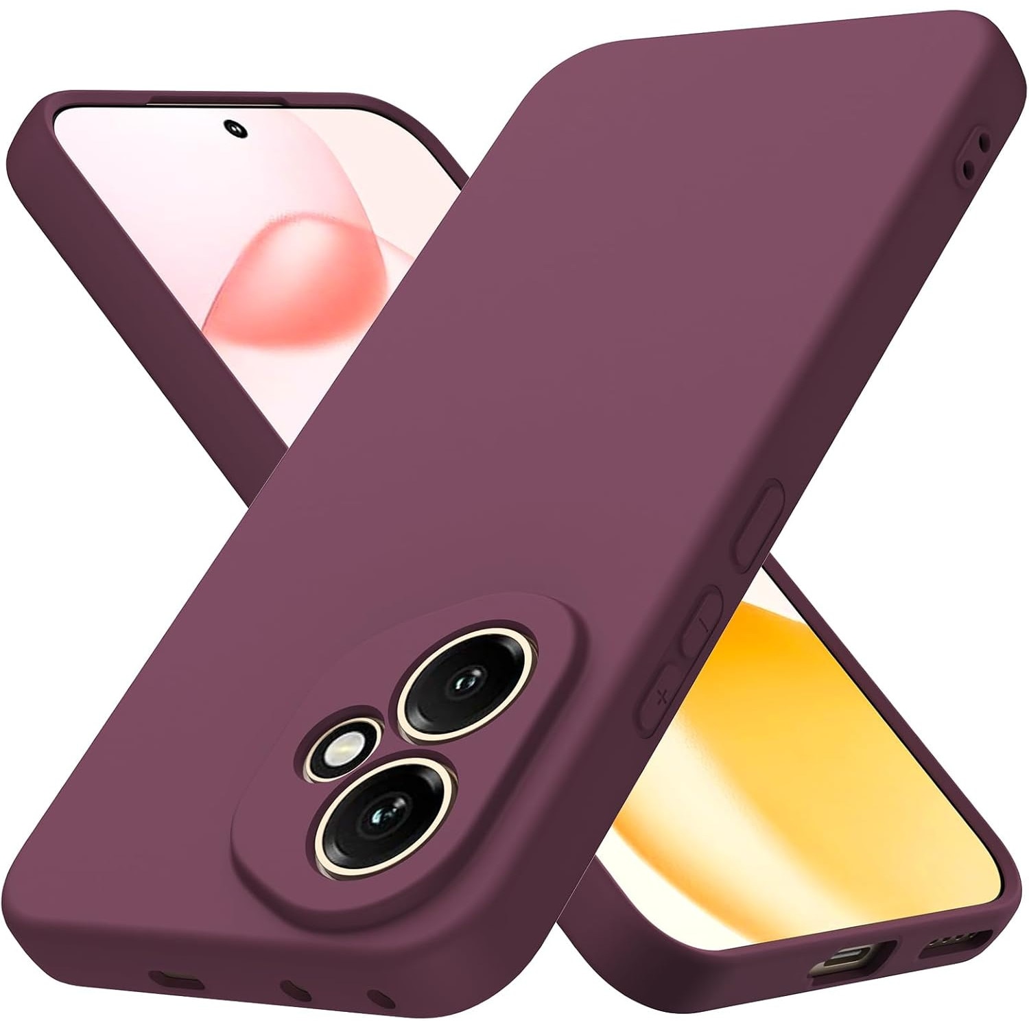 Husa Soft Touch, slim, ALC Mobile, anti soc, compatibila cu Honor 400 5G, Visiniu Tpu