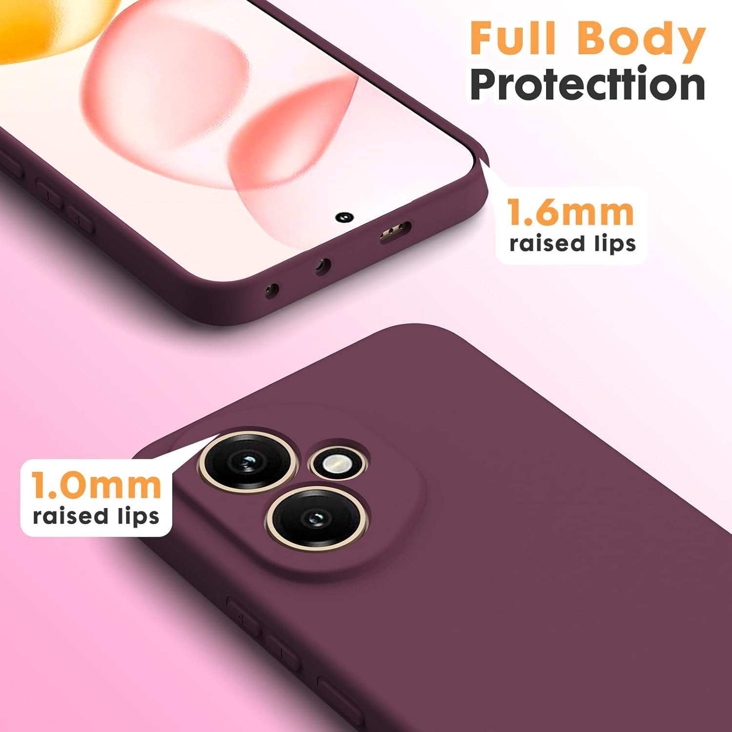 Husa Soft Touch, slim, ALC Mobile, anti soc, compatibila cu Honor 400 5G, Visiniu Tpu