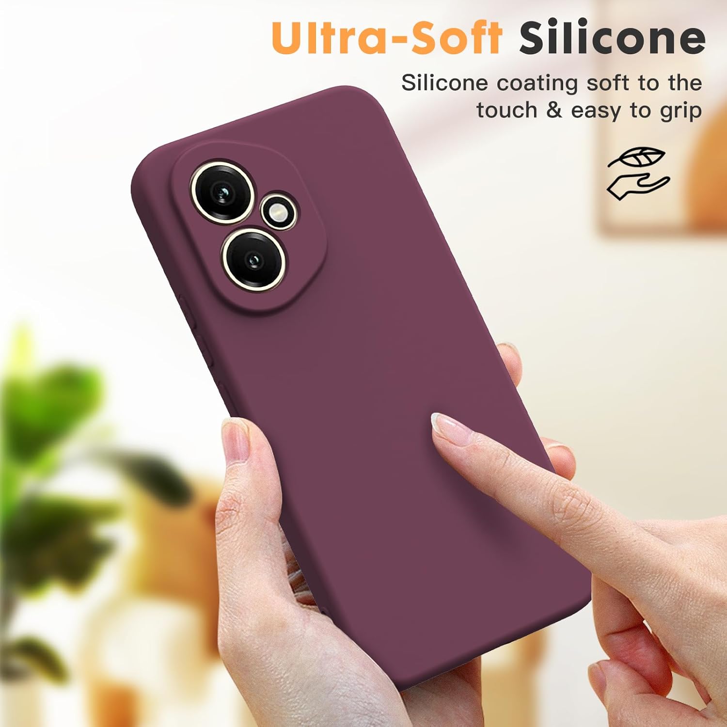 Husa Soft Touch, slim, ALC Mobile, anti soc, compatibila cu Honor 400 5G, Visiniu Tpu