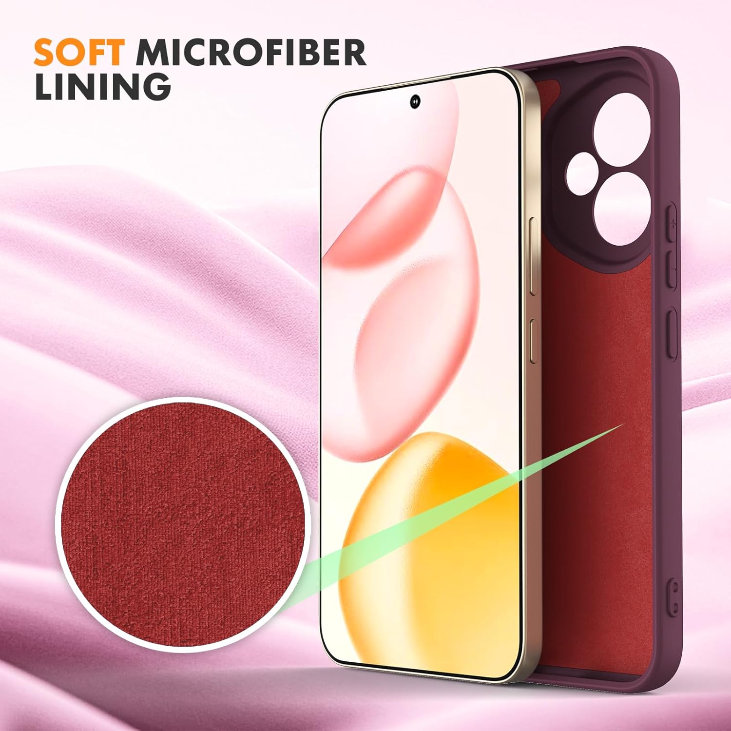 Husa Soft Touch, slim, ALC Mobile, anti soc, compatibila cu Honor 400 5G, Visiniu Tpu