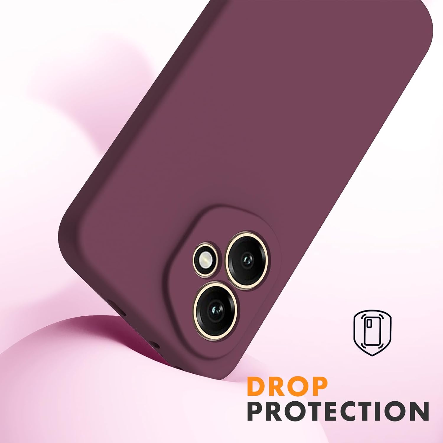Husa Soft Touch, slim, ALC Mobile, anti soc, compatibila cu Honor 400 5G, Visiniu Tpu