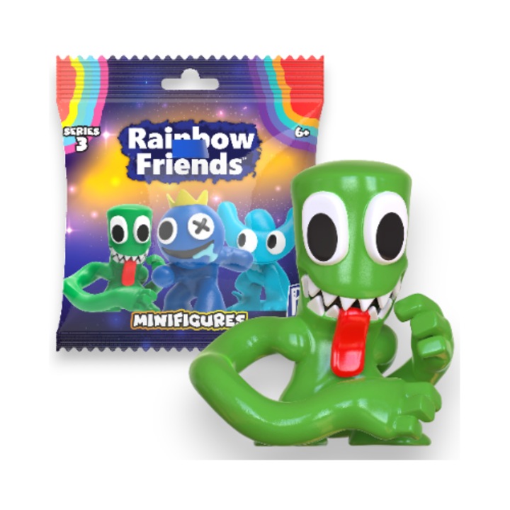 Figurina Rainbow Friends, set surpriza, 2,5 inch, multicolor, 6,3x6,1x4,4cm