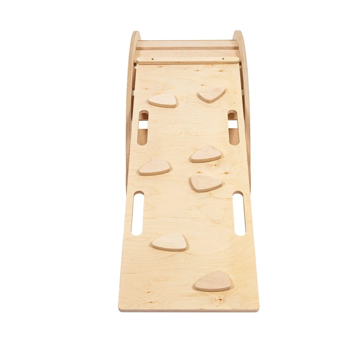 Дървена люлка Dream Rocker, MeowBaby, ергономична, 50 кг, 18 месеца, естествена