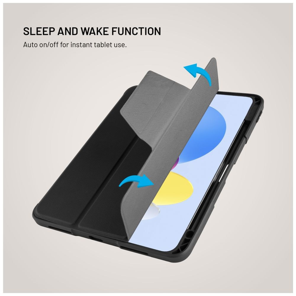 Husa FIXED Enduro pentru Apple iPad Air 13" (2024/2025) / iPad Pro 12.9" (2018-2022), functie stand, inchidere magnetica, functie sleep/wake, black