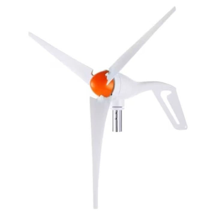 VEVOR Turbina eoliana 500W, 12V, 3 pale, rotor 1.2 m, kit complet cu controller, rotor portocaliu