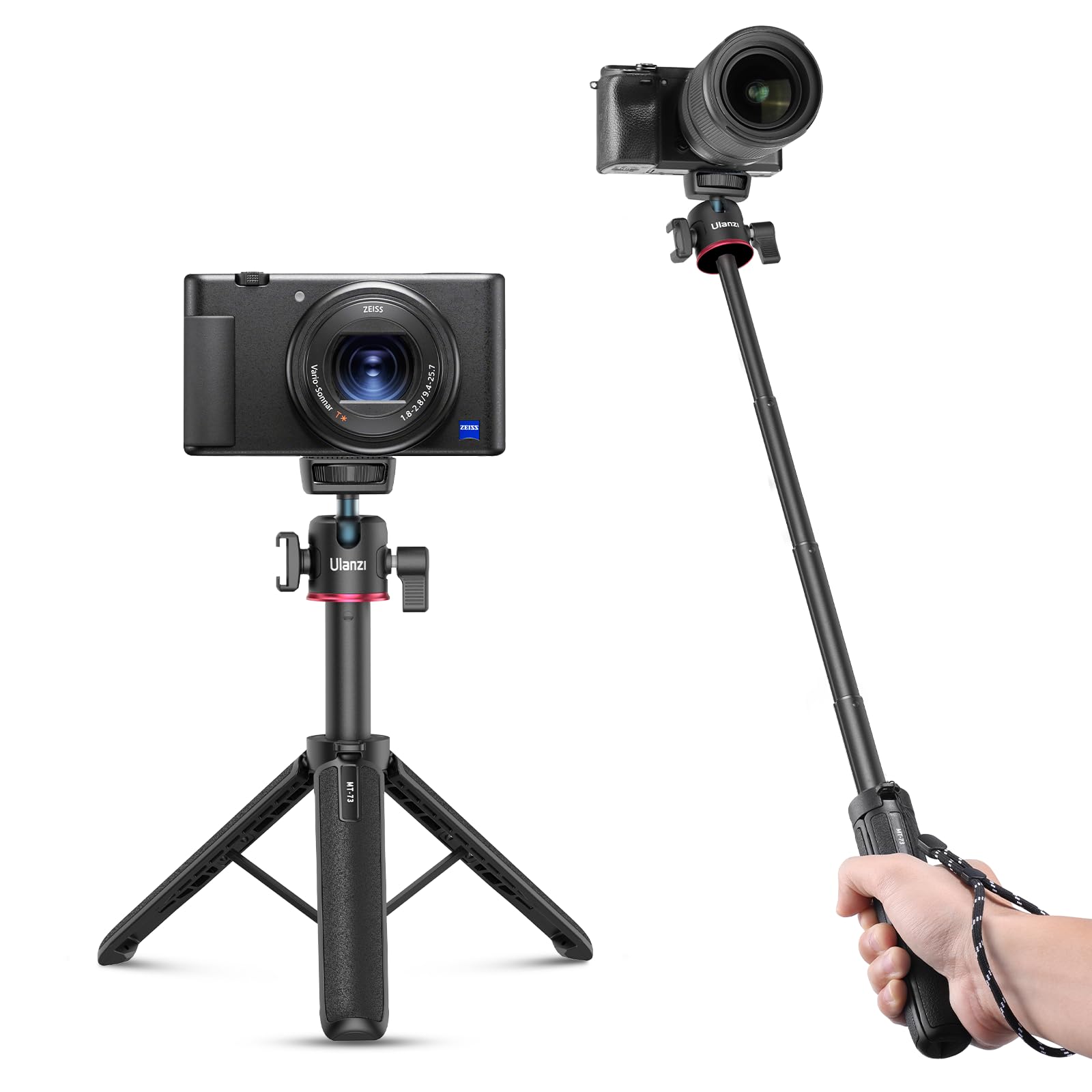 SONY ZV-1 Ulanzi MT-40 iSteady Multi セット 1.-ZV1F-Body-Front-View-Black-