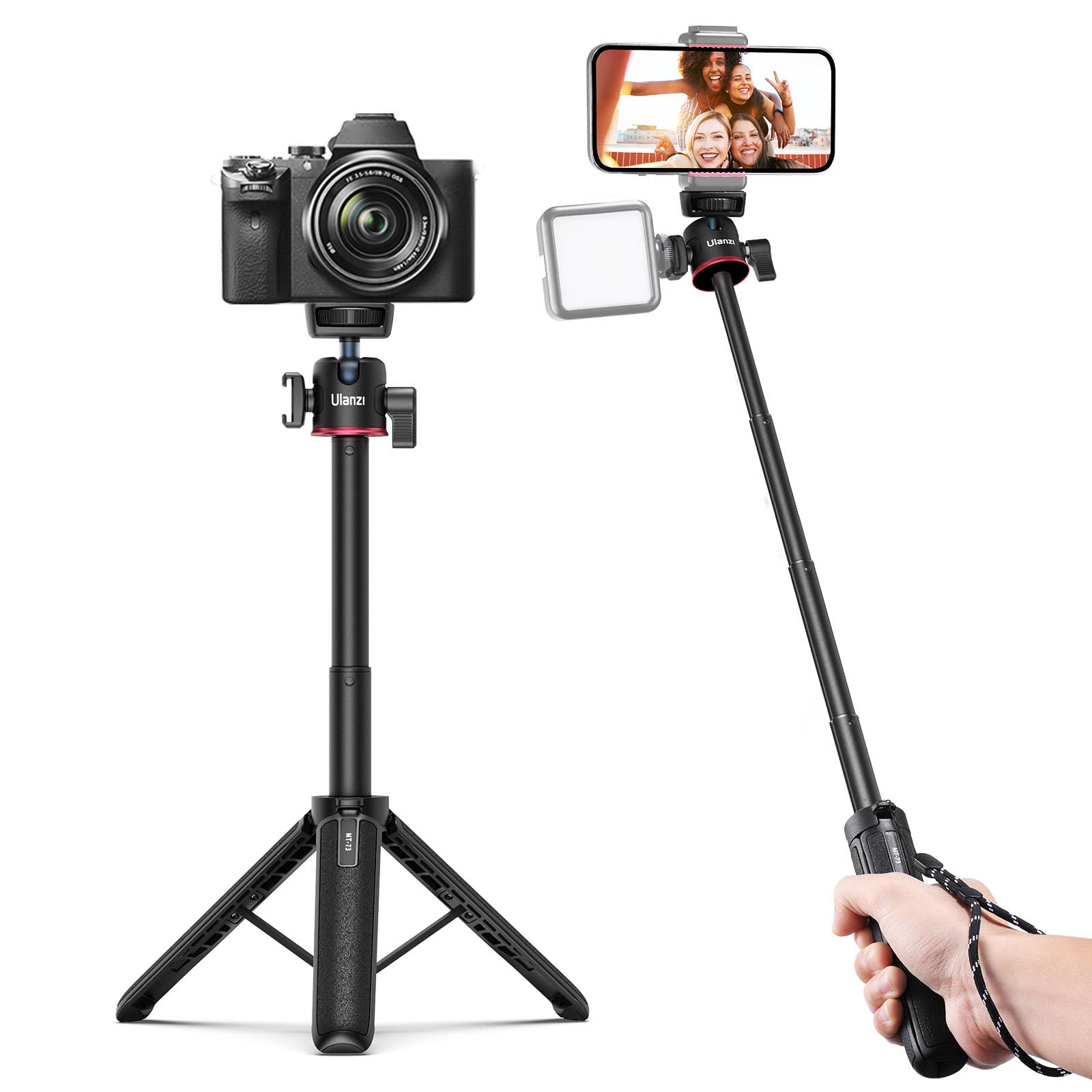 Trepied extensibil ULANZI MT-73, mini selfie stick si suport maner