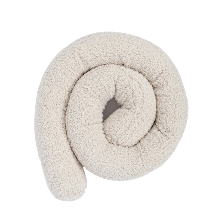 Perna pentru patut, Meowbaby, Bearly, 100% bumbac, 200 cm, crem