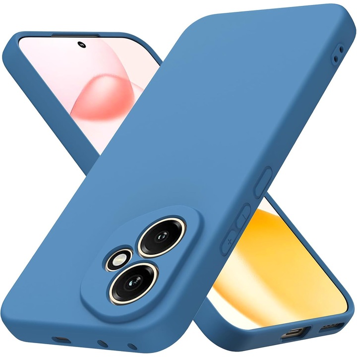 Husa Soft Touch, slim, ALC Mobile, anti soc, compatibila cu Honor 400 5G, Albastru Tpu