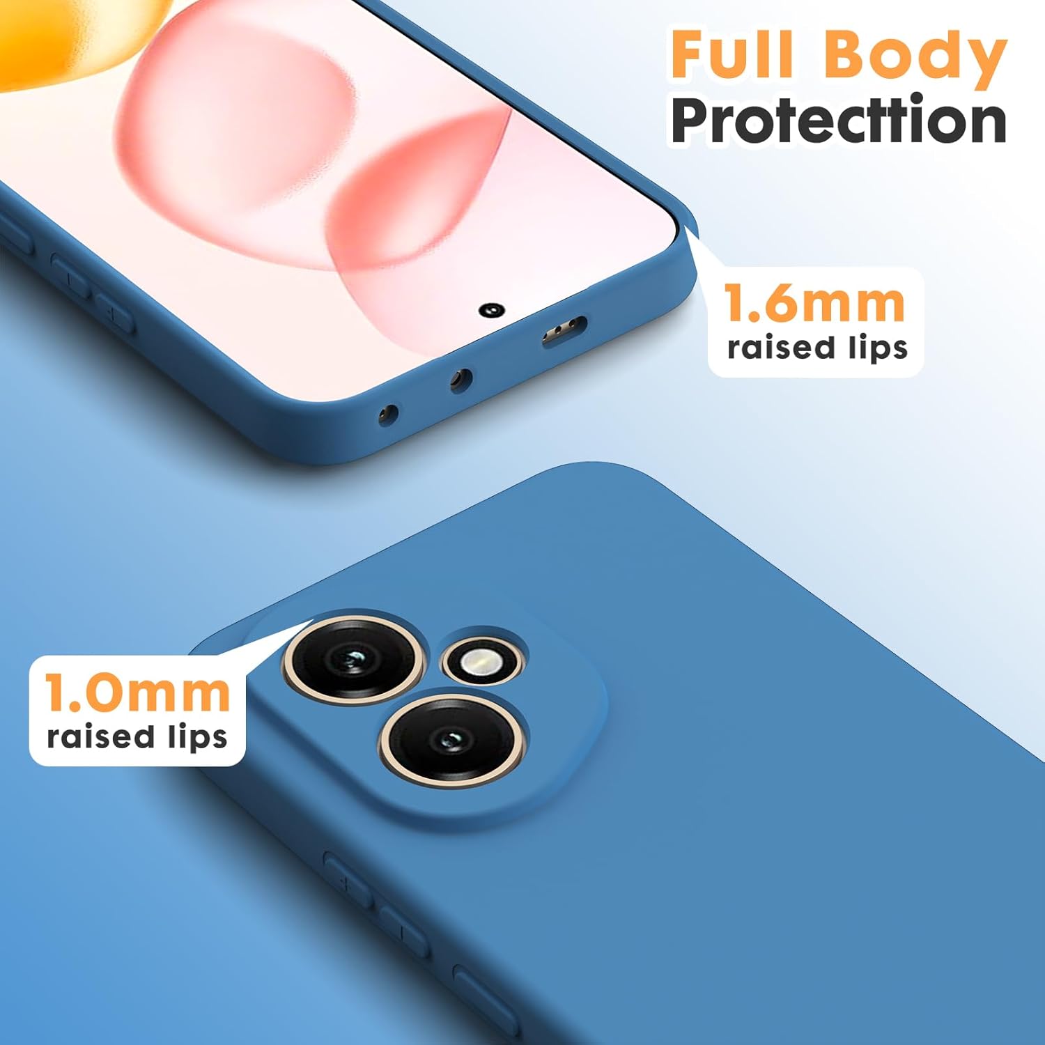 Husa Soft Touch, slim, ALC Mobile, anti soc, compatibila cu Honor 400 5G, Albastru Tpu