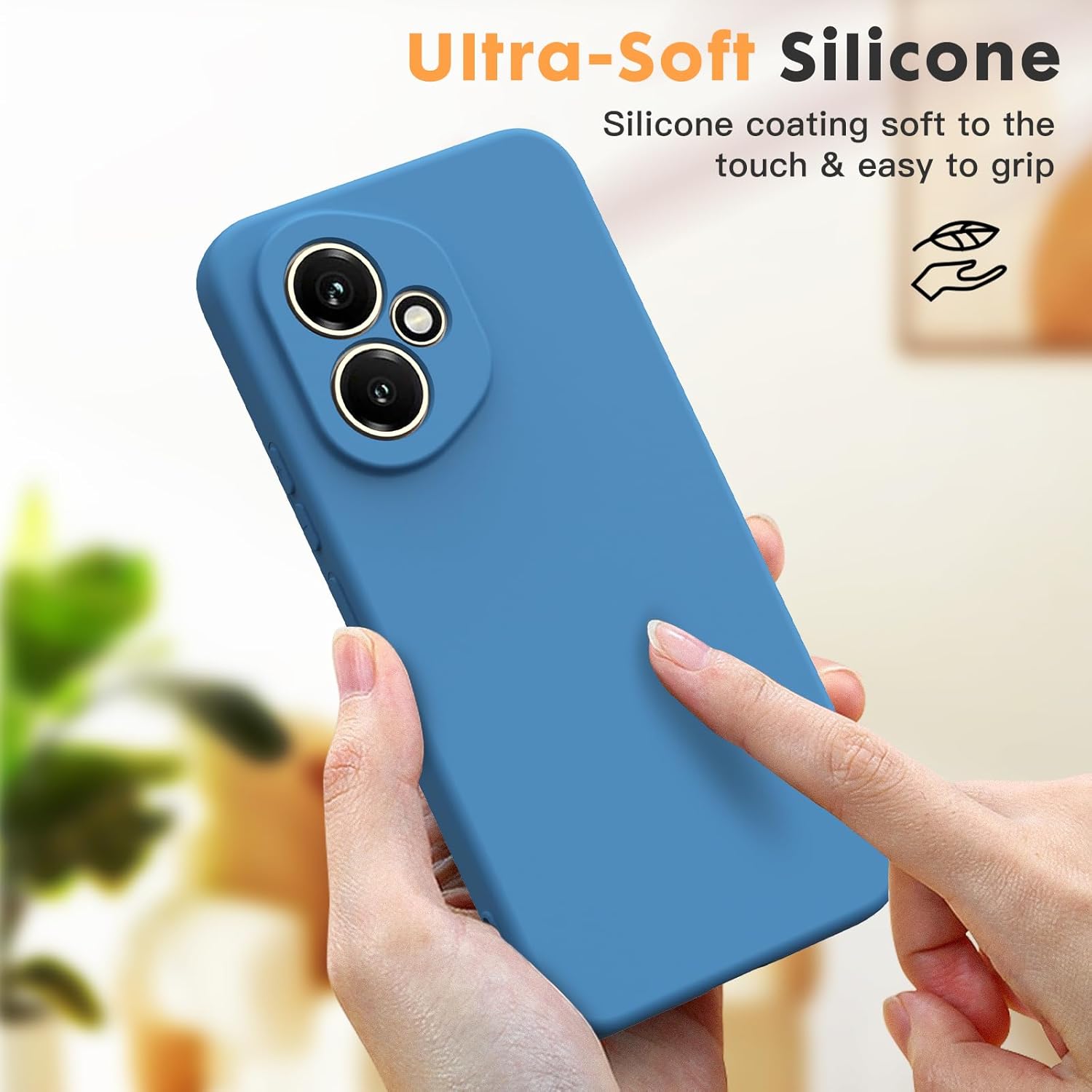 Husa Soft Touch, slim, ALC Mobile, anti soc, compatibila cu Honor 400 5G, Albastru Tpu