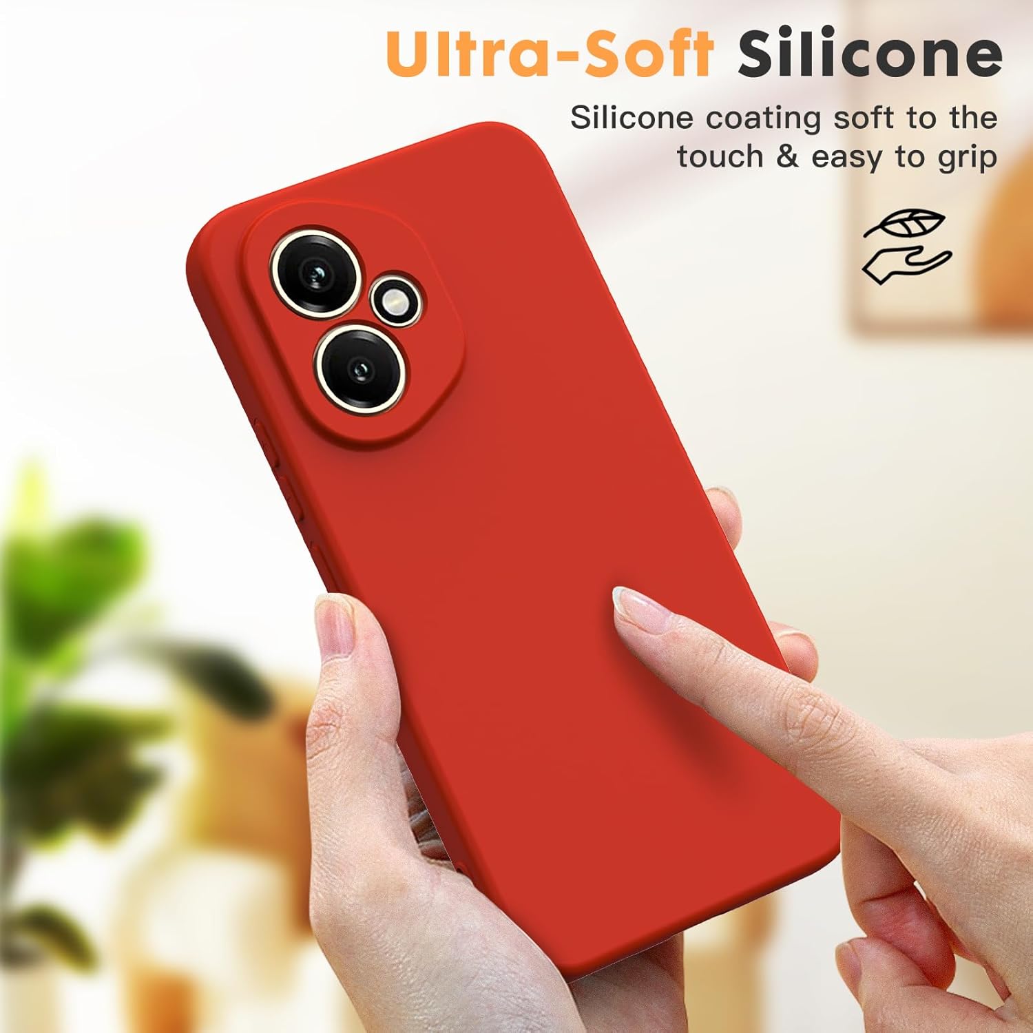 Husa Soft Touch, slim, ALC Mobile, anti soc, compatibila cu Honor 400 5G, Rosu Tpu