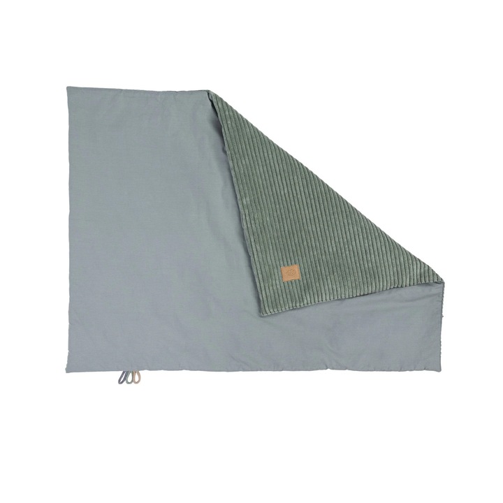 Baba takaró, Meowbaby, Esztétikus kollekció, 100% pamut, texturált szerkezettel, olívazöld, 75x100cm