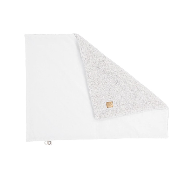 Одеяло за бебета, Meowbaby, Bearly, 100% памук, антиалергично, жълтеникавобяло, 75x100см