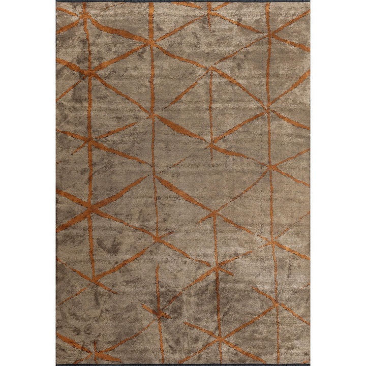 Covor plat, Rug Couture, Palermo terra, 2400g/m², 7mm grosime, anthracit, 160x230cm