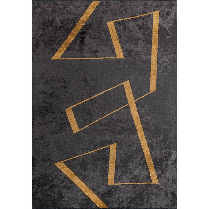 Szőnyegek, Rug Couture, antracit-mustár szőnyeg, 2400g/m², 7mm, 160x230cm