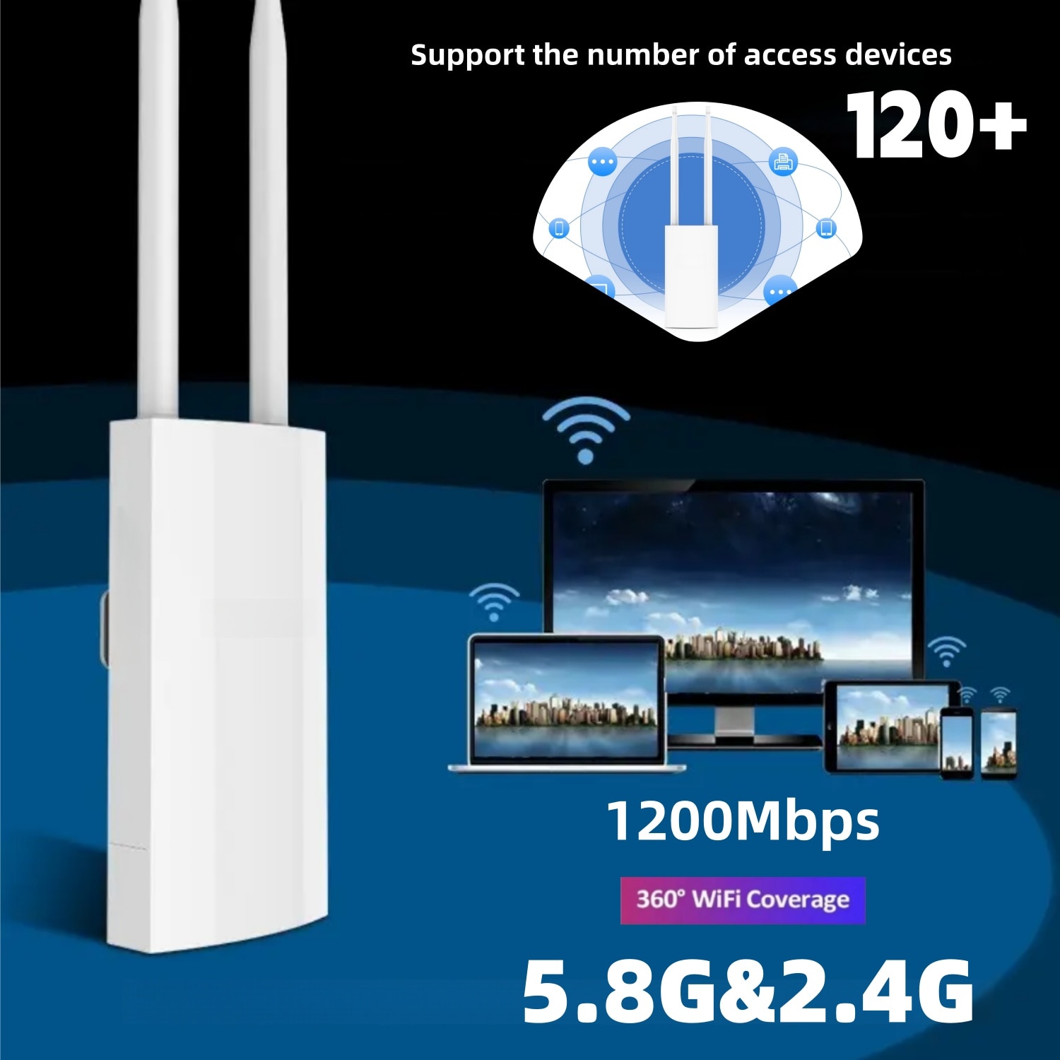 Router Wireless, MOSMAOO®, Exterior, Suporta Mod Router/Mod AP/Repetor ...