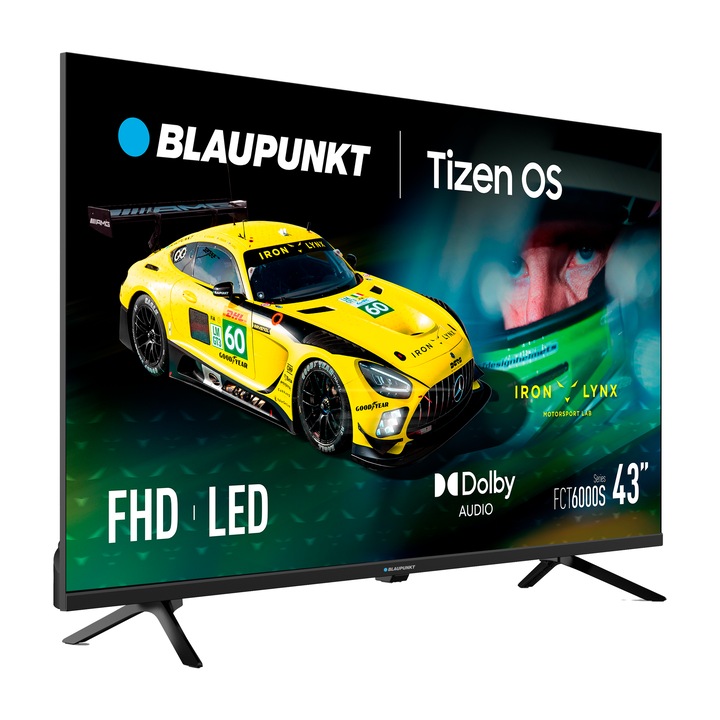 Televizor Blaupunkt LED 43FCT6000S Frameless, 109 cm, Smart Tizen OS, Full HD, Clasa F