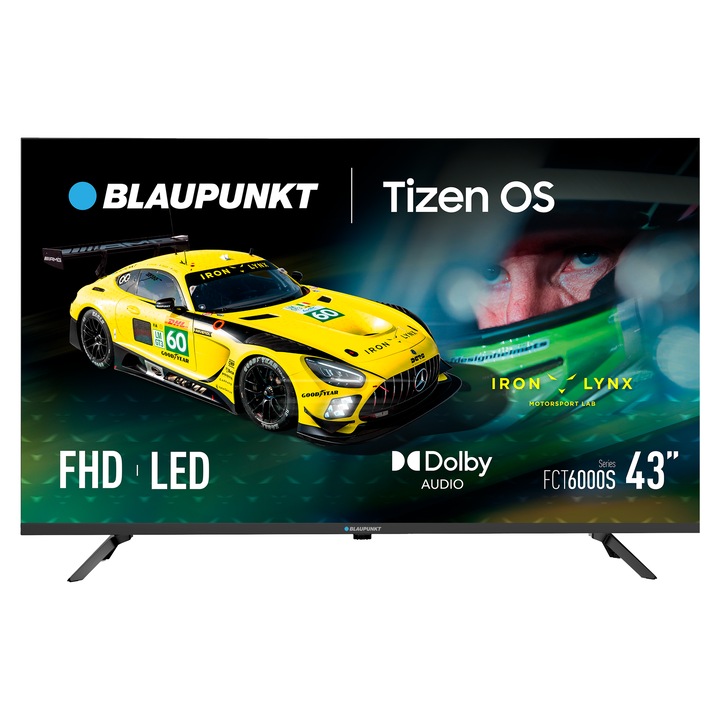 Televizor Blaupunkt LED 43FCT6000S Keret nélküli, 109 cm, Smart Tizen OS, Full HD, F energiaosztály