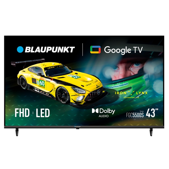 Телевизор Blaupunkt LED 43FGC5500, 109 см, Smart Google TV, Full HD, Клас F